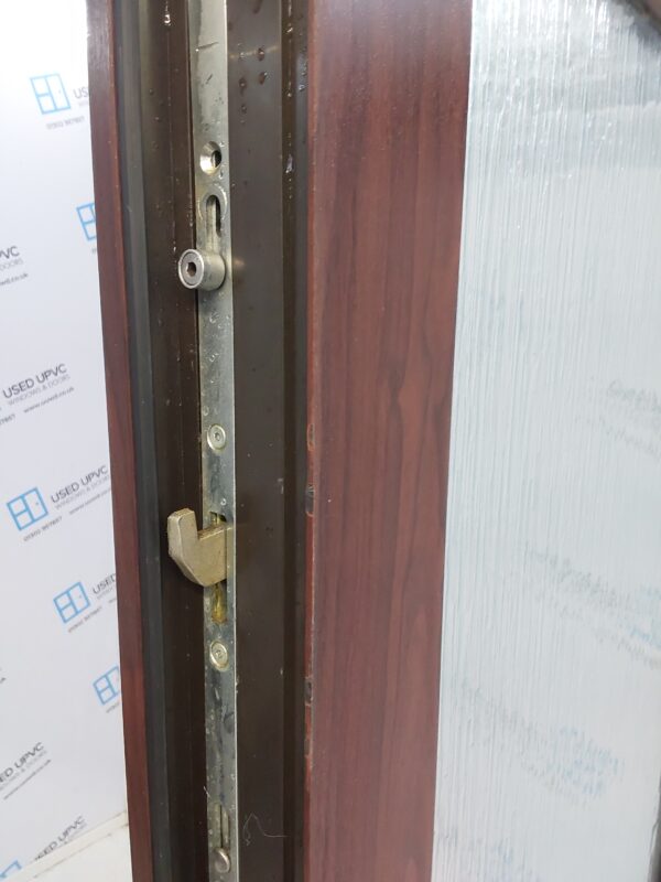 Used Rosewood Upvc Back Door 925mm x 2045mm 0735 - Image 6