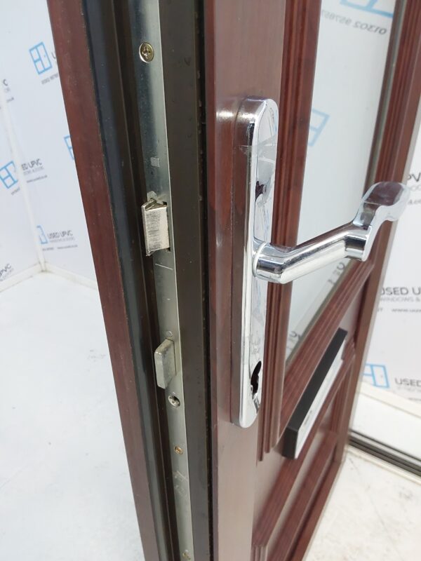 Used Rosewood Upvc Front Door 880mm x 2030mm (reduce to 865mm) 0641 - Image 8