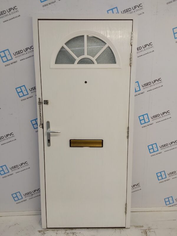 Used Black Composite Front Door 860mm x 1960mm 0403 - Image 2