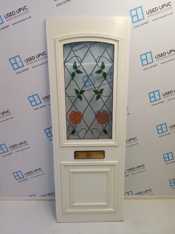 Used White Upvc Front Door Panel 629mm x 1766mm x 24mm 24UFDP006 - Image 2