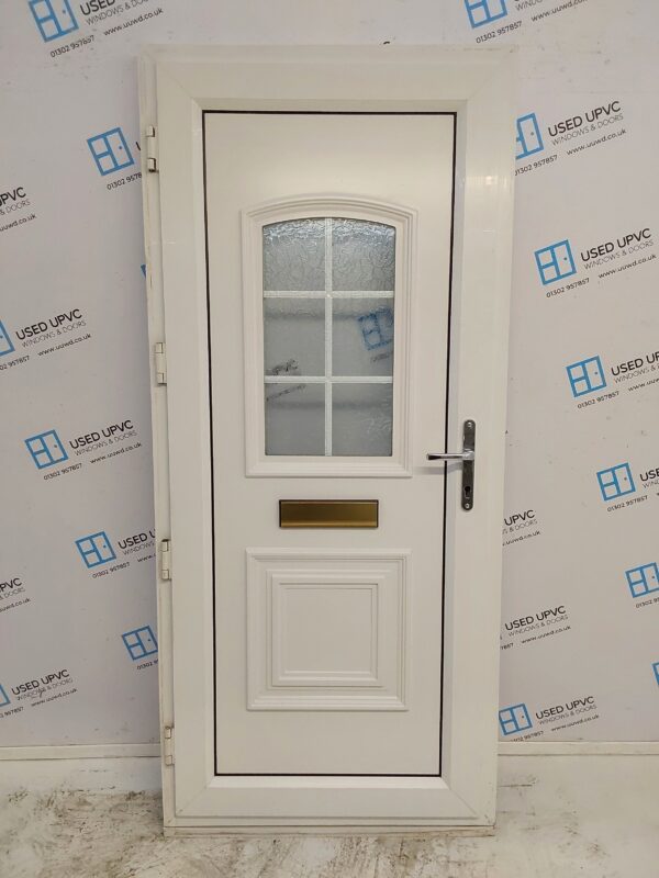 Used White Upvc Front Door 910mm x 2050mm C6077 - Image 2