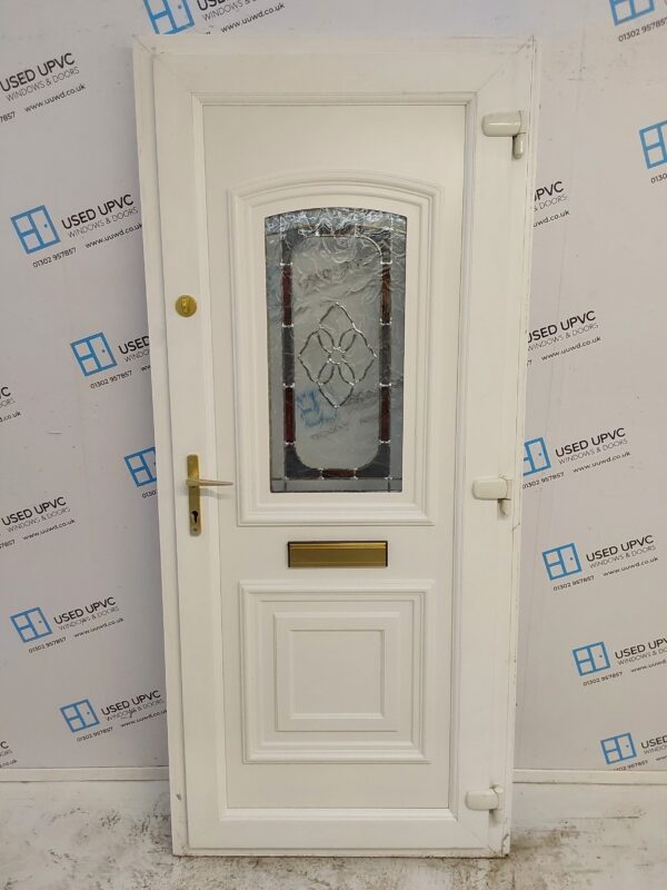 Used White Upvc Front Door 910mm x 2060mm (reduce to 890mm) C7D002 - Image 2