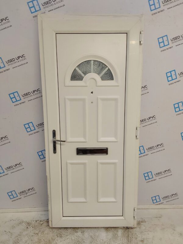 Used White Upvc Front Door 910mm x 2055mm C7D017 - Image 2