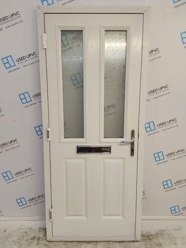 Used White Composite Front Door 890mm x 2060mm C7D032 - Image 2