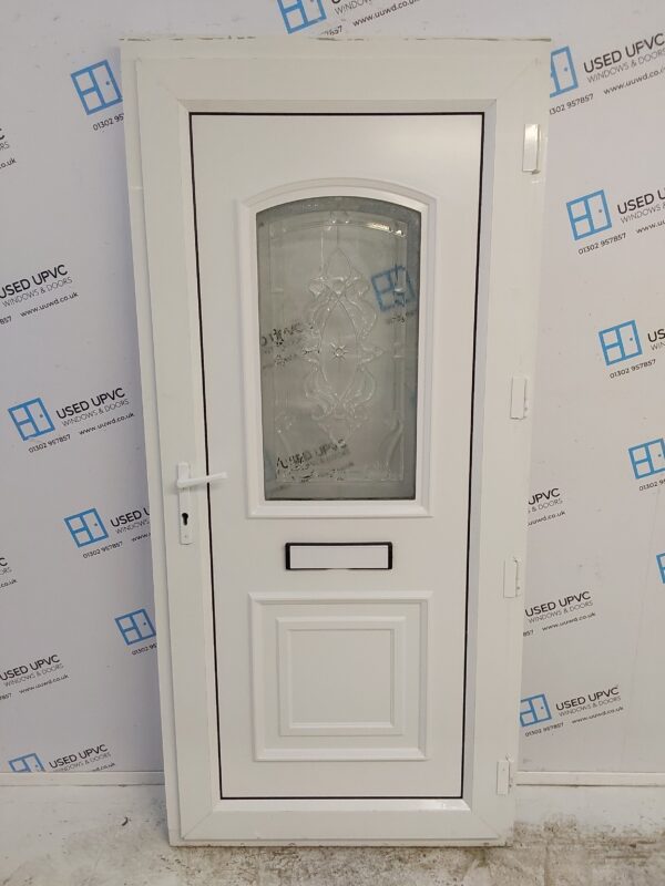 Used White Upvc Front Door 940mm x 2045mm 0810 - Image 2