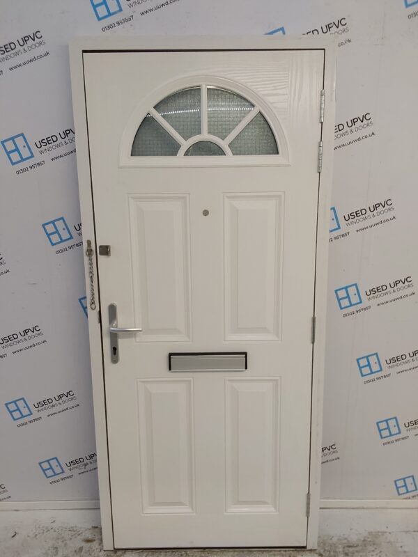 Used Black Composite Front Door 900mm x 2005mm 0612 - Image 2