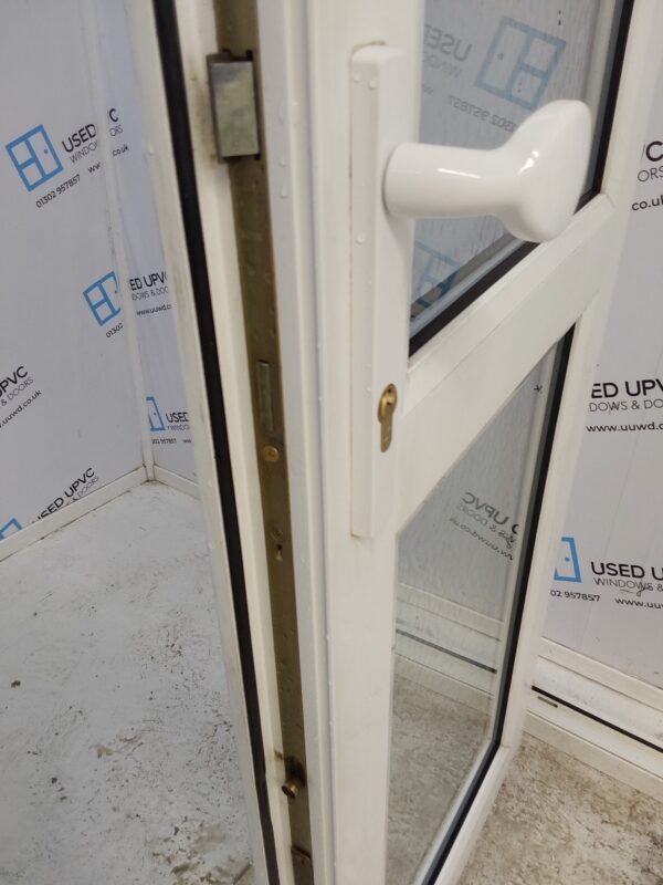 Used White Upvc French Doors 1260mm x 1975mm EA9 - Image 7