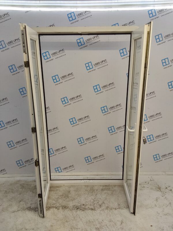 Used White Upvc French Doors 1185mm x 2070mm EA24 - Image 2