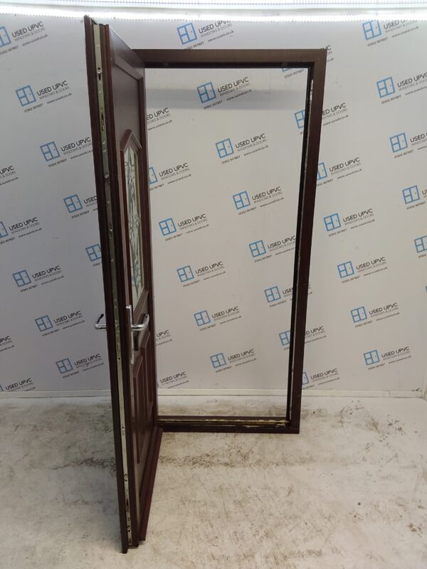 Used Rosewood Upvc Front Door 935mm x 2095mm C7D069 - Image 3