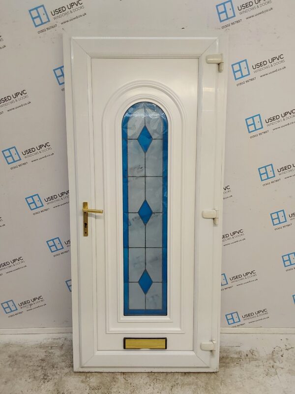 Used White Upvc Front Door 920mm x 2055mm (Reduce To 905mm) C7D070 - Image 2