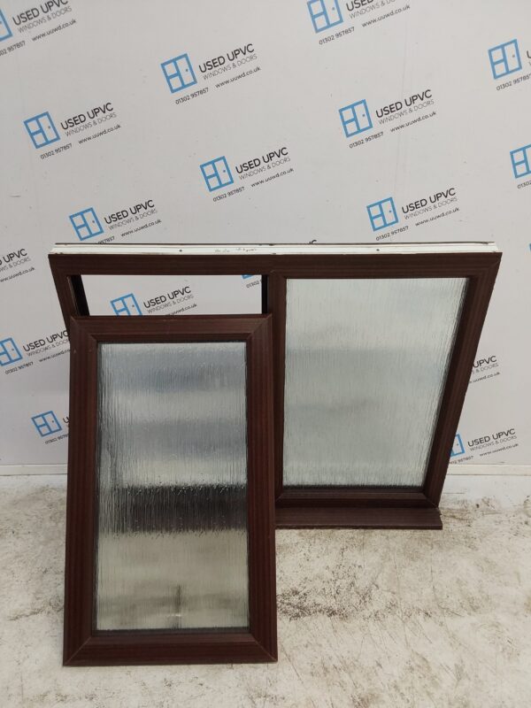 Used Woodgrain Upvc Window 1195mm x 1045mm (Reduce To 1025mm) C5053 - Image 2