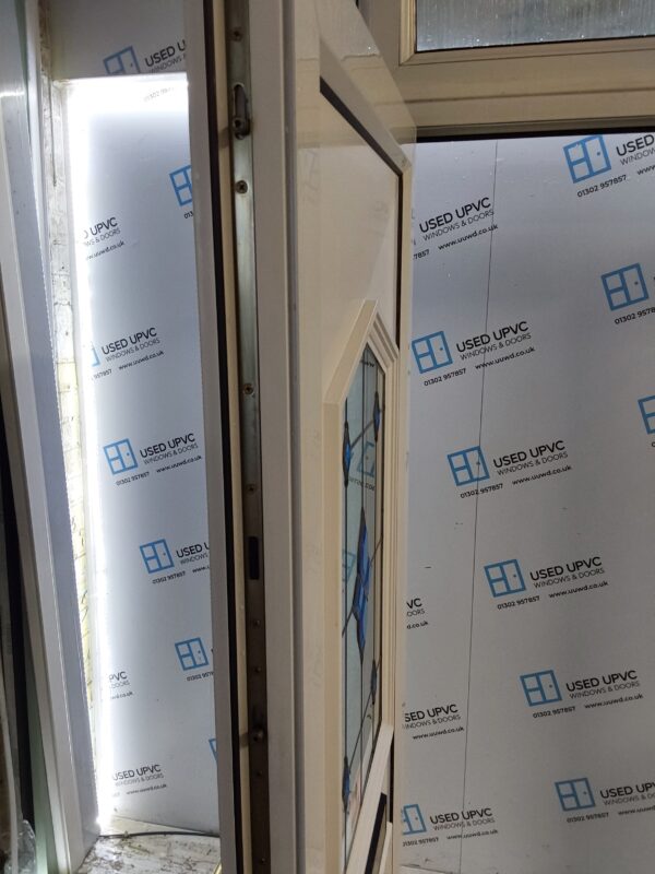 Used White Upvc Front Door With Side Panels And Toplight 1620mm x 2495mm DS008 - Image 4