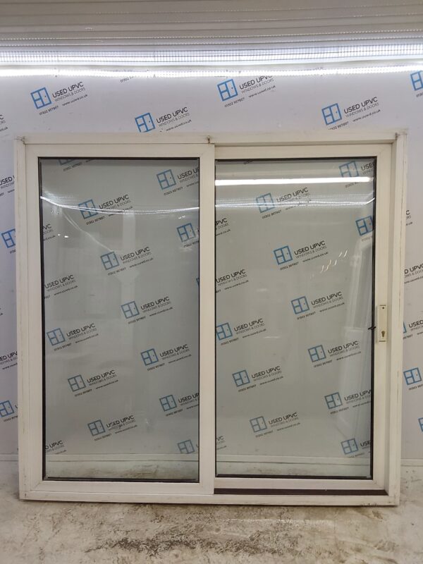 Used White Upvc Sliding Patio Door 2130mm x 2050mm EA10 - Image 2