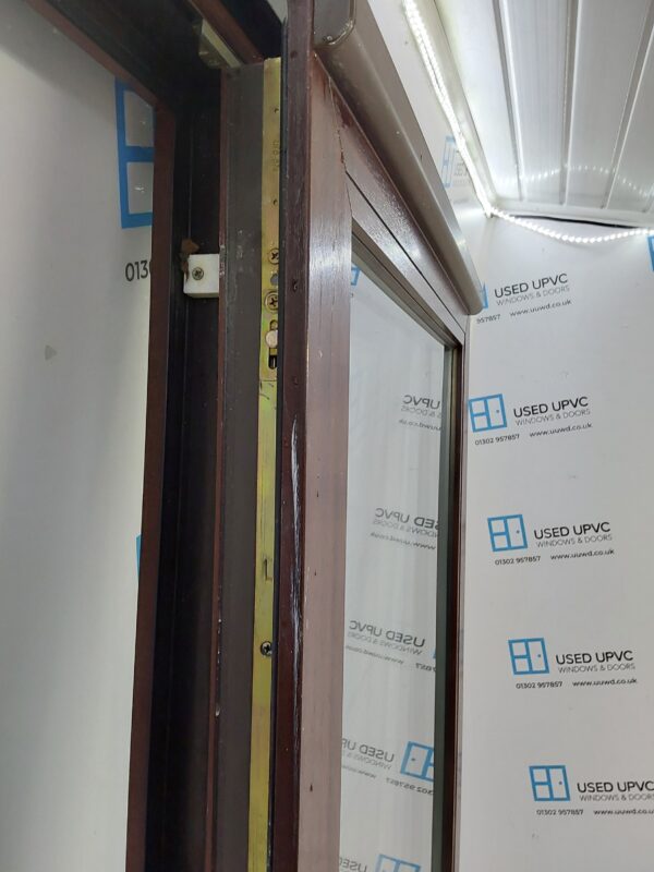 Used Woodgrain Upvc Sliding Patio Doors 1760mm x 2115mm (Reduce To 2090mm) EA12 - Image 7