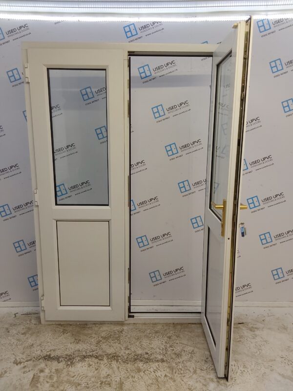 Used White Upvc French Doors 1330mm x 2040mm EA22 - Image 3