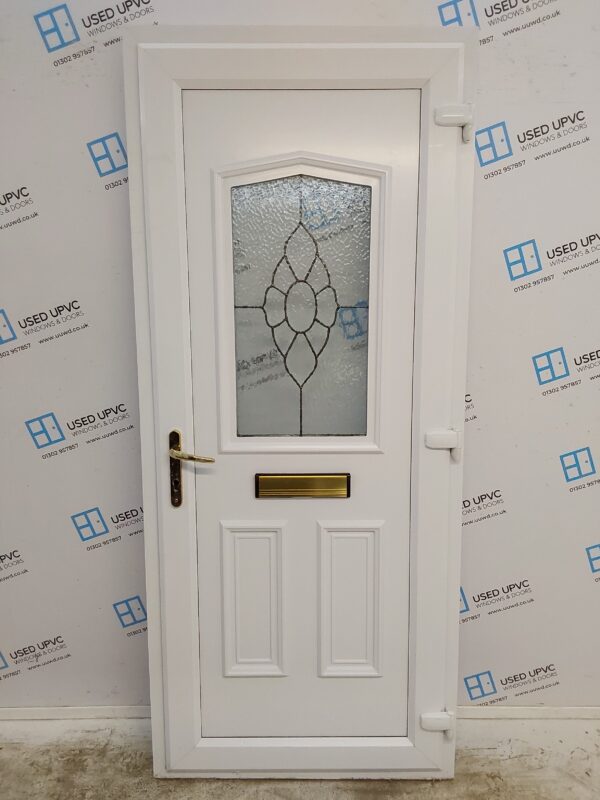 Used White Upvc Front Door 905mm x 2115mm 0761 - Image 2