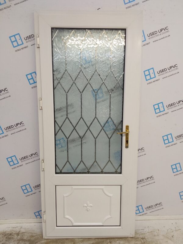 Used White Upvc Back Door 880mm x 2040mm 0481 - Image 2