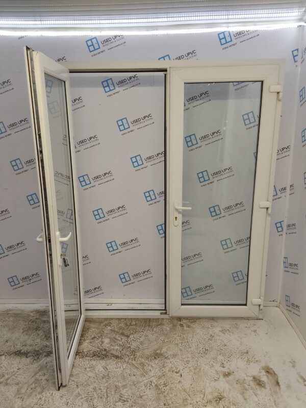 Used White Upvc French Doors 1625mm x 2100mm EA23 - Image 3