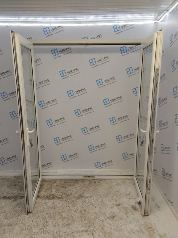 Used White Upvc French Doors 1625mm x 2100mm EA23 - Image 4