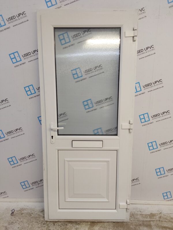 Used White Upvc Front Door 875mm x 2045mm 0668 - Image 2