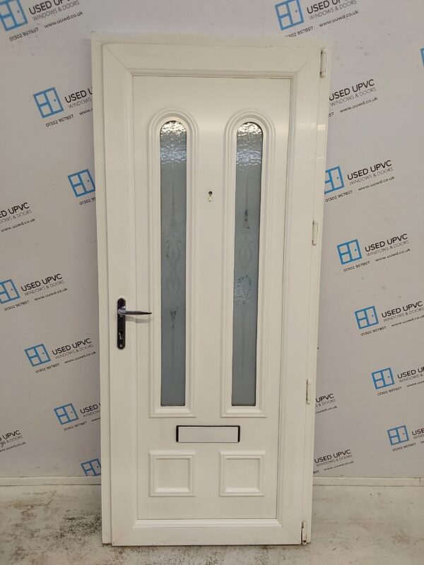 Used White Upvc Front Door 900mm x 2070mm C6D016 - Image 2