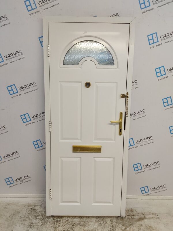 Used White Composite Front Door 850mm x 2025mm C7D073 - Image 2