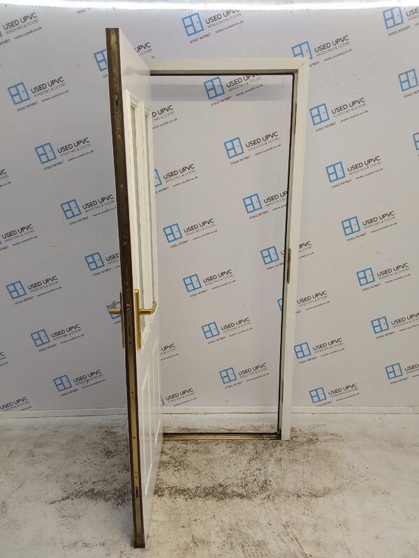 Used White Composite Back Door (Outwards Opening) 845mm x 2055mm C7D074 - Image 2