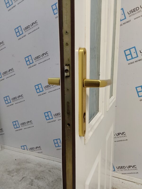 Used White Composite Back Door (Outwards Opening) 845mm x 2055mm C7D074 - Image 4