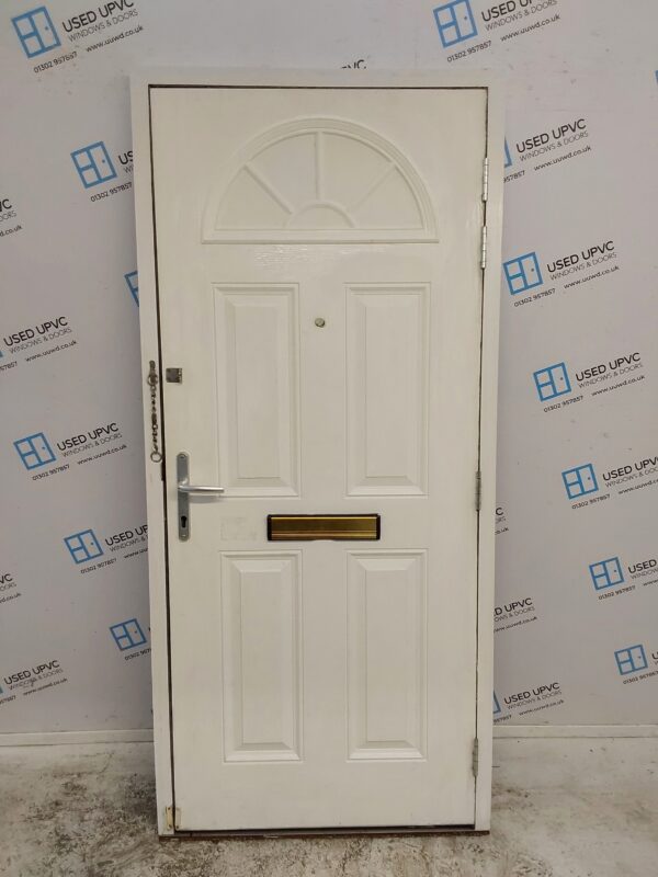 Used Black Composite Front Door 935mm x 2040mm C7D078 - Image 2