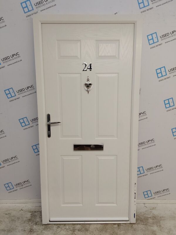 Brand New White Composite Front Door (Ex-display) 975mm x 2040mm ND24