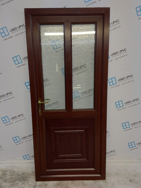 Used Woodgrain Upvc Back Door 895mm x 2040mm 0713