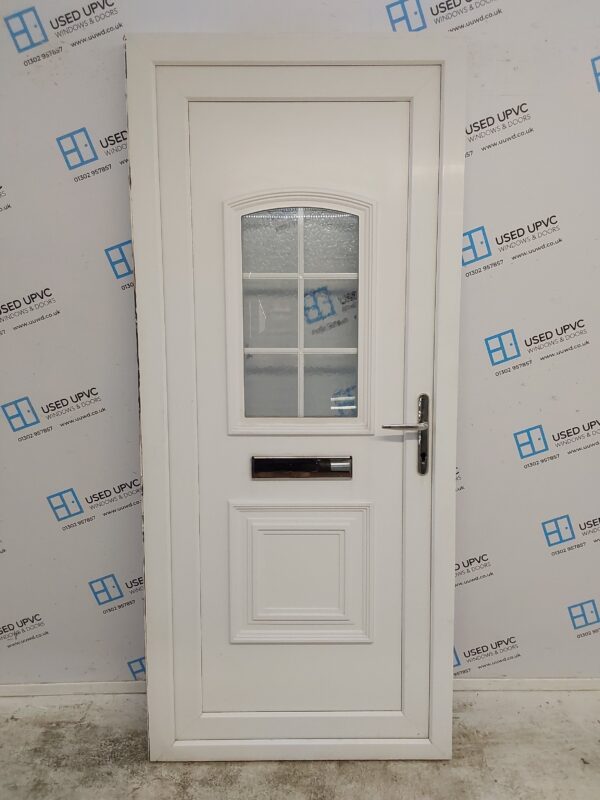 Used White Upvc Front Door 925mm x 2100mm 0637