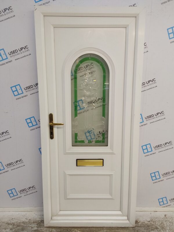 Used White Upvc Front Door 900mm x 2015mm 0550