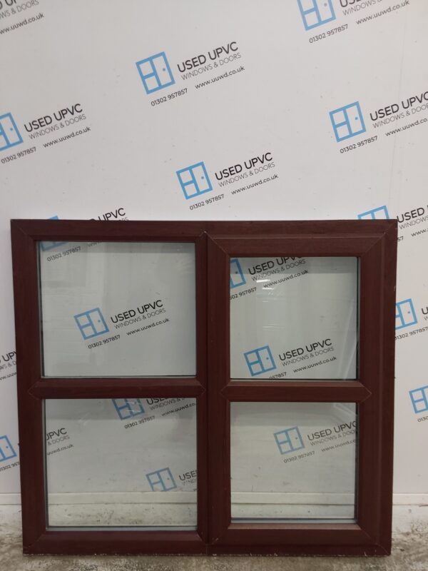 Used Rosewood Upvc Window 1190mm x 1080mm C5081