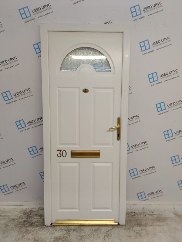 Used White Composite Front Door 850mm x 2035mm 0827