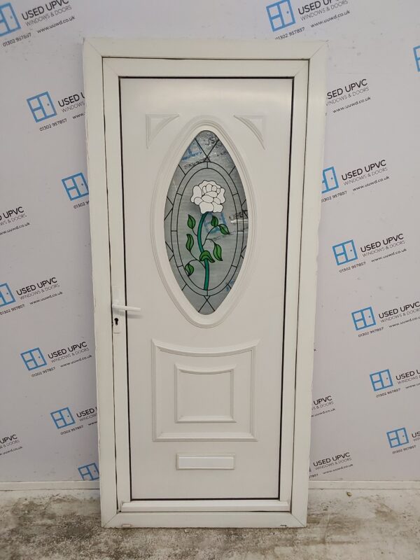 Used White Upvc Front Door 925mm x 2055mm 0548