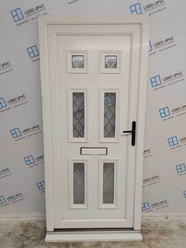 Used White Upvc Front Door 960mm 2105mm 0010