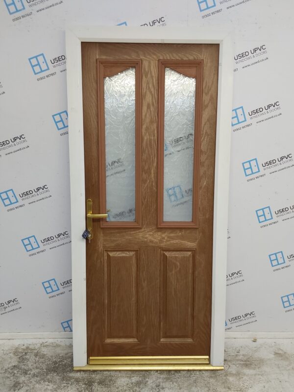 Used Brown Composite Back Door 925mm x 2005mm 0032