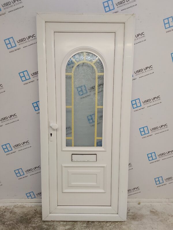 Used White Upvc Front Door 890mm x 2070mm (Reduce To 875mm) C6006