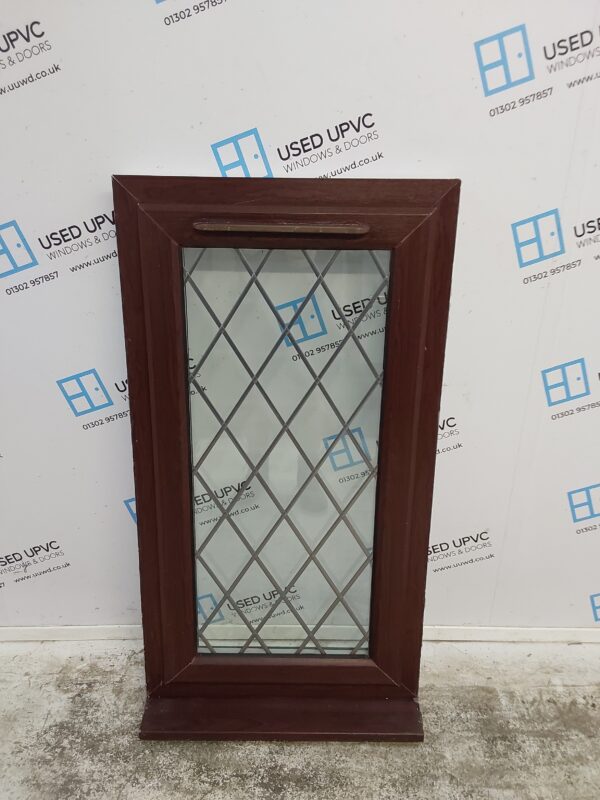 Used Rosewood Upvc Window 630mm x 1175mm C2077