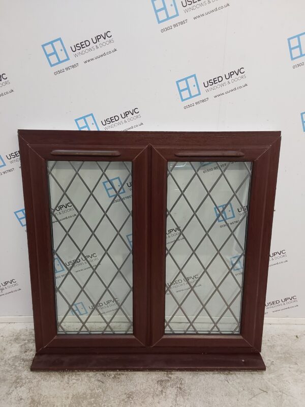 Used Rosewood Upvc Window 1200mm x 1190mm (Reduce to 1170mm) LW0127