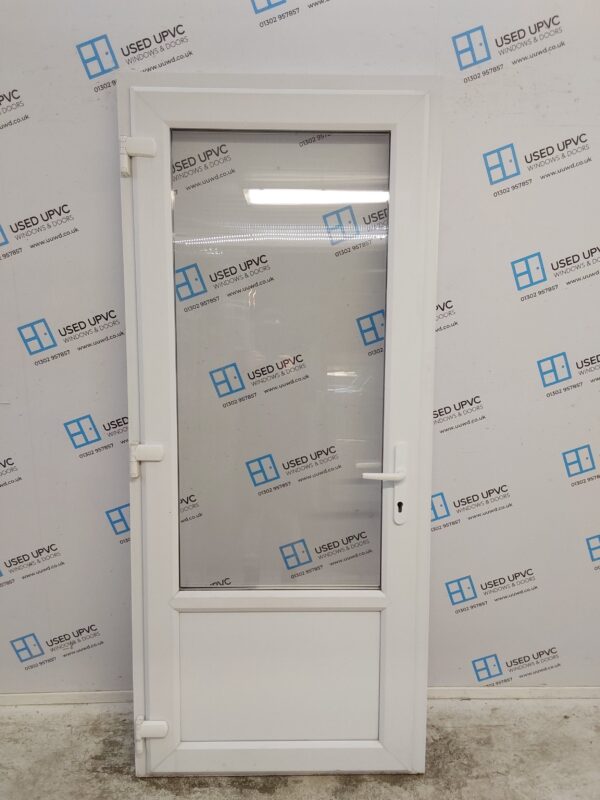 Used White Upvc Back Door (Outwards Opening) 900mm x 2080mm 0671