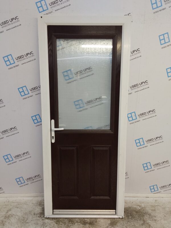 Used Brown Composite Back Door 850mm x 2040mm 0502