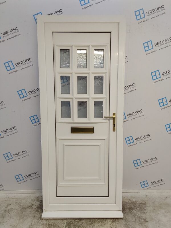 Used White Upvc Front Door 900mm x 2140mm 0320