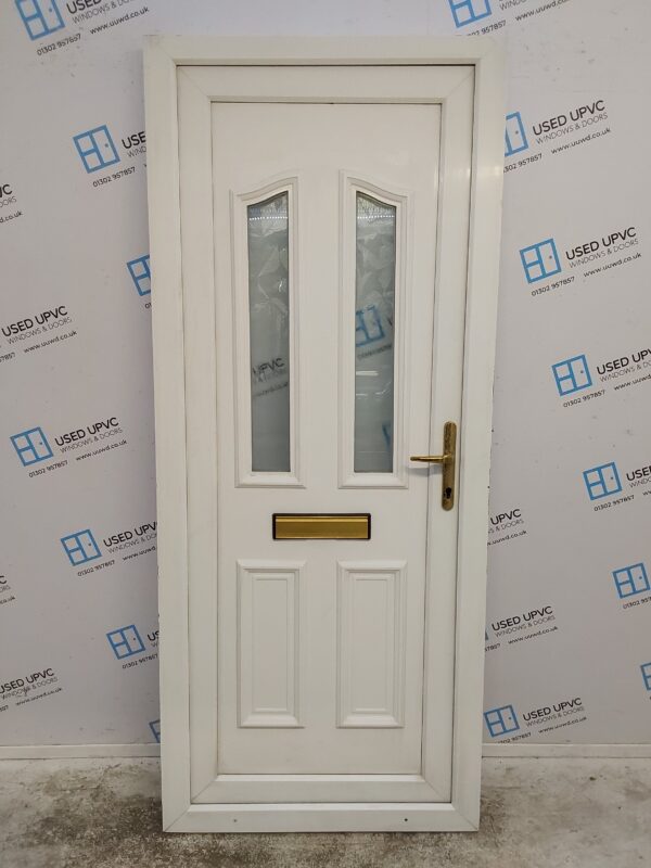 Used White Upvc Front Door 870mm x 2055mm C7D019
