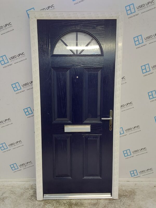 Brand New Dark Blue Composite Front Door 970mm x 2135mm (Reduce to 2125mm) ND47