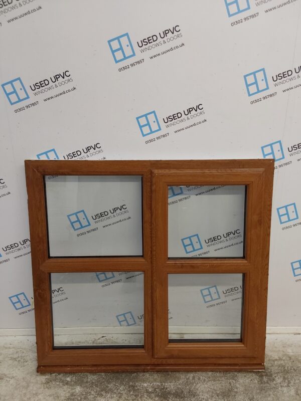 Used Oak Upvc Window 1130mm x 1050mm C5051