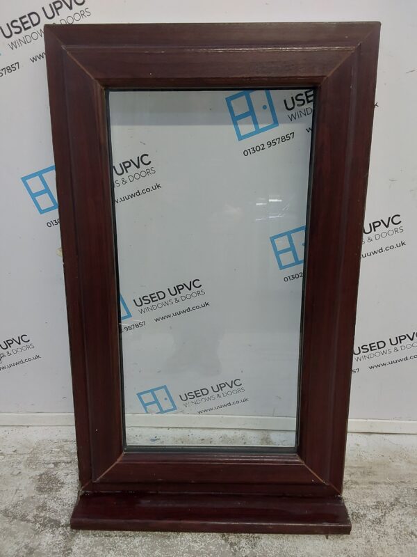 Used Rosewood Upvc Window 630mm x 1050mm C2B104