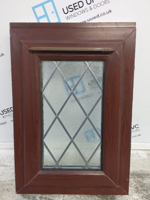 Used Rosewood Upvc Window 485mm x 705mm (reduce to 685mm) C2B105