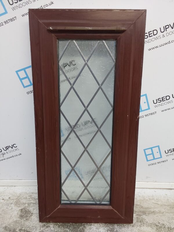 Used Rosewood Upvc Window 480mm x 1010mm C2B109